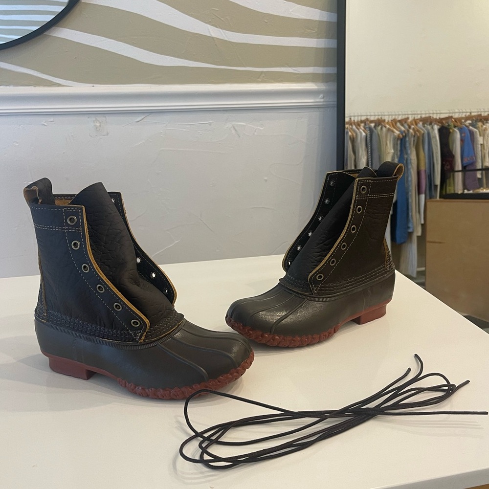 L.L. Bean “Bean Boots” Brown Duck Boots with Red Soles Women’s size 7 Never Worn